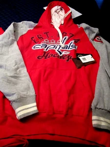 NWT GIII WASHINGTON CAPITALS NHL HOCKEY HOODED SWEATSHIRT MENS RED LG - Picture 1 of 2