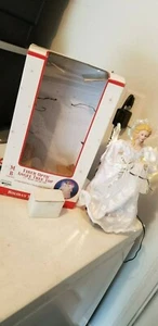 Holiday Time Angel Christmas Tree Topper 12" LED Fiber Optic Light Up White - Picture 1 of 8