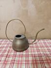 Antique Vintage Brass Watering Water Pot Can 7"T 9"w (G)