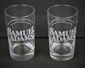 2 Samuel Adams Brewery Beer Taster Glasses 5 oz Sampler How To Taste 4.25" High - Picture 1 of 5