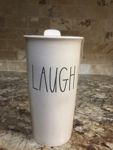 Tazas de vaso de viaje Rae Dunn LAUGH nuevas 7 pulgadas para viajero - Imagen 1 de 12