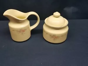 Pfaltzgraff TROUSSEAU Creamer and Sugar Bowl With Lid - Picture 1 of 5