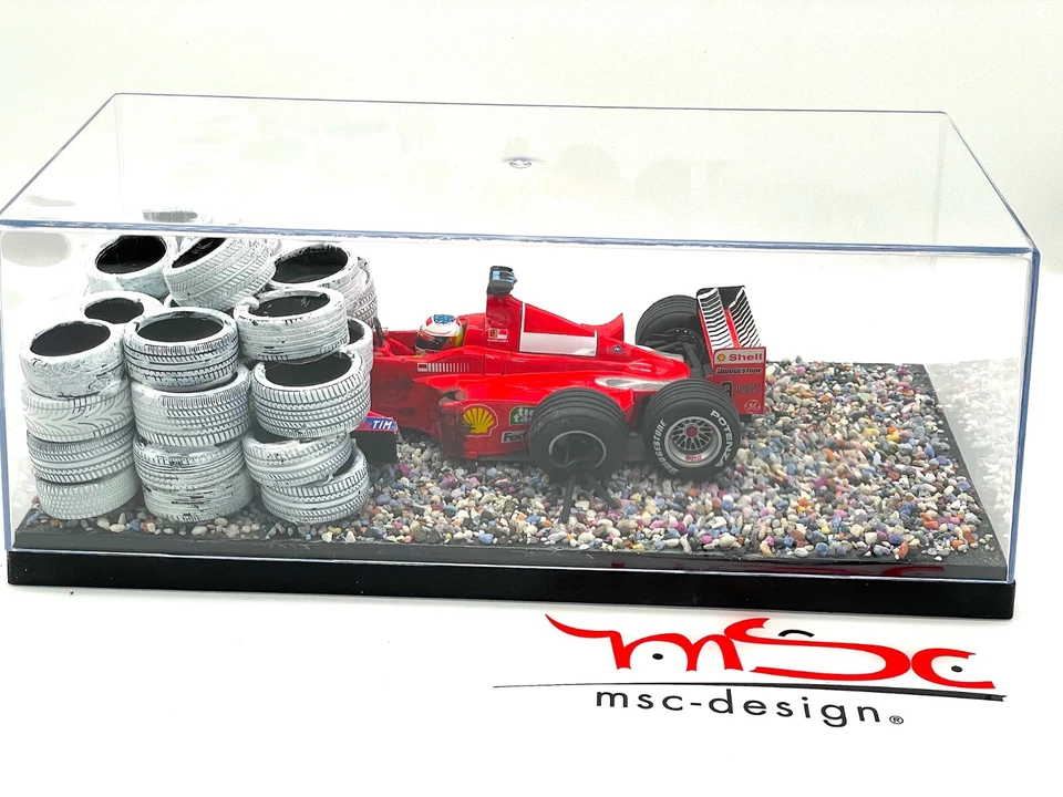 1:18 Schumacher Ferrari F399 GP Silverstone Crash Umbau, mit Zertifikat - Bild 1 von 4