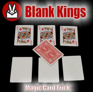KINGS CARD TRICK MAGIC CHANGE TO BLANK CARDS 6 DIAMONDS TO 7 WHITE PLAYING CARDS - Picture 1 of 1