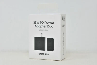 Samsung 35W Power Adapter Duo Fast Wall Adapter Home Charger (USB-C + USB-A) NEW - Image 1 of 4