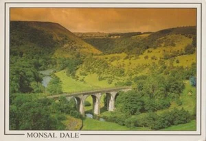 Postcard Monsal Dale Headstone Viaduct Midland Railway River Wye Derbyshire - Picture 1 of 1