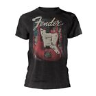 FENDER - DISTRESSED GUITAR (JAZZMASTER) GREY T-Shirt X-Large