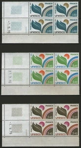 FRANCE: Service n°50/52 ** en blocs de 4 coins datés (1976) - Imagen 1 de 1