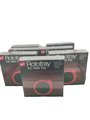 Lot Of 7 GAF ROTOTRAY Slide Tray - 100 Photo 2"x2" All New In Box - Image 1 of 4