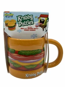 Sponge Bob Square Pants Krabby Patties 14 oz Mug with Candy Gift Set - Picture 1 of 6