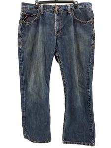 Pantalones de mezclilla Ariat para hombre azul tiro bajo M4 Boot FR resistentes al fuego talla 38x30 ropa de trabajo - Imagen 1 de 10