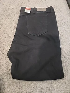 Wrangler Authentic Relaxed Fit Cotton Jeans 10ZM200BK Men's 46x30 Black NWT - Picture 1 of 5