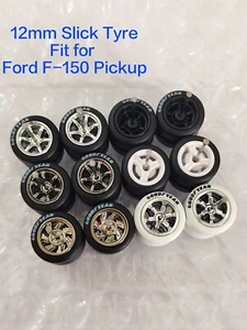 1/64 Rubber Tires Wheels Real Riders Hot Wheels Ford F-150 Pickup 12mm - Picture 1 of 11