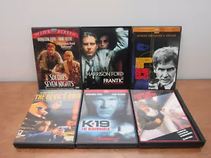 Harrison Ford 6 DVD LOT Frantic PATRIOT GAMES K19 FUGITIVE Devils Own Six Days - Picture 1 of 11