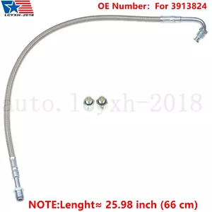Turbo Oil Feed Line Tube For Dodge RAM 5.9L Cummins 6B 12V 89-98 W/ Connectors - Picture 1 of 9
