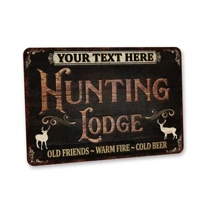 Custom Hunting Lodge Sign Deer Hunting Lodge Man Cave Cabin Decor 108122002224 - Picture 1 of 10