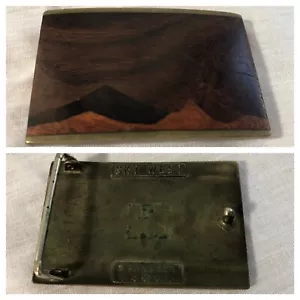 Vintage Sky West Albuquerque New Mexico Gürtelschnalle Messing Holz 3,25 x 2" - Bild 1 von 23