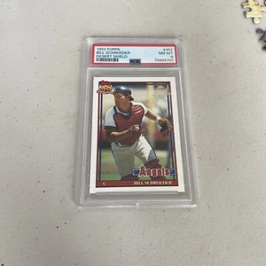 1991 TOPPS WÜSTENSCHILD #452 BILL SCHROEDER PSA 8 ENGEL AUTHENTISCH - Bild 1 von 2
