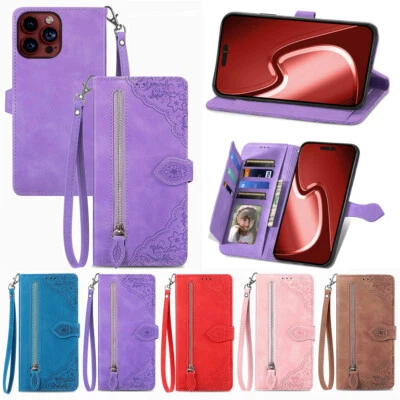 for Honor 70 Lite/90 lite/X6A X7A Case Leather Wallet Zippper Cards Holder Case - Image 1 of 4