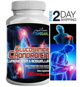 Joint Support Turmeric Glucosamine Anti Inflammatory Mobility organic MSM 100 - Picture 1 of 10