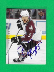 BRETT CLARK 2007-08 UPPER DECK COLORADO AVALANCHE AUTOGRAMMKARTE - Bild 1 von 1