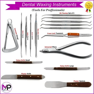 Dental Modelling Spatula Waxing Instruments Set Stainless Steel Wax Carver Tools - Picture 1 of 14