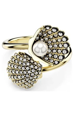 Anel aberto Swarovski Idyllia, concha de pérola de cristal tom de ouro branco 5683951 tamanho 7  - Imagem 1 de 4