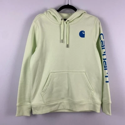 Sudadera con Capucha Carhartt Verde Spellout Mujer Mediana Relajada 102791 Foto 1 de 4
