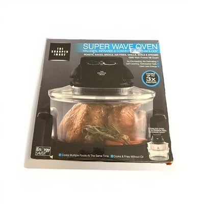 SUPER WAVE OVEN Sharper Image 1300 Watt,16 Quart Halogen Infrared Convection NEW - Image 1 of 4