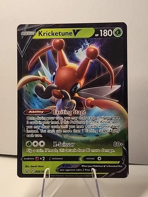 Kricketune V 006/163 Swsh05: Battle Styles Holo Pokémon TCG NM  - Image 1 of 2