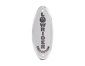 White Bicycle Name Plate Head Badge LOWRIDER COLLECTION Bikes - Picture 1 of 1