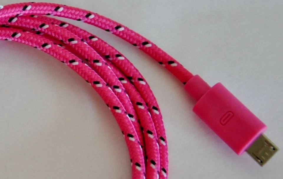 Fabric Braided Data Sync MICRO USB Charger Cable FOR Samsung Lg Sony Nokia htc - Image 1 of 4