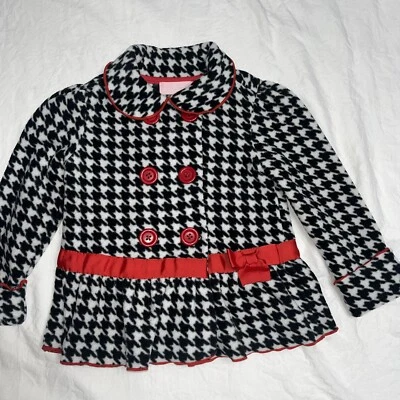 Kids Headquarters Holiday Black White Houndstooth Coat  Jacket 24 Months - Image 1 of 4