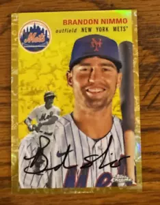 2023 Topps Cromo Platino Aniversario Brandon Nimmo #382 Toile Crema Oro 12/50 - Imagen 1 de 4