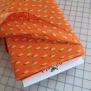YARD, Fall's In Town Corn On Orange Riley Blake $3.99 Ships ANY Amount Of Fabric - Picture 1 of 2