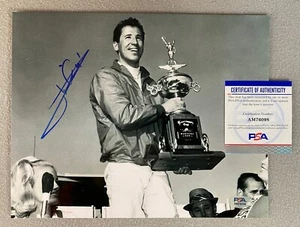 1967 DAYTONA 500 MARIO ANDRETTI AUTOGRAPH 8x10 VICTORY PHOTO PSA AM76098 - Picture 1 of 1