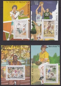 F-EX30234 SAO TOME E PRINCIPE MNH 1989 PERF OLYMPIC BARCELONA BASEBALL - Picture 1 of 1