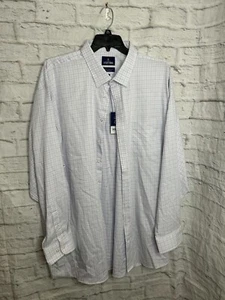 Mens Stafford sweat repel Shirt L/S Performance 3xl 19-19.5  36-37 check - Picture 1 of 4