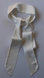 Seide Muschi Fliege/Krawatte/Haargummi in weiß 57" x 2" handgefertigt Unisex - Bild 1 von 2