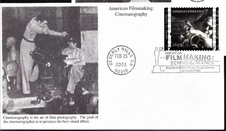 Cinematografía 2003 Mystic Cachet FDC UNADDR Foto 1 de 1