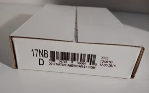 2017 D Native American Dollar Roll, Sealed OGP Box 17NB - Picture 1 of 2