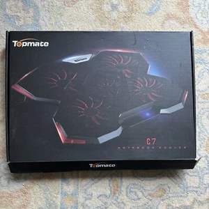 TOPMATE C7 Notebook Kühlpad ROT höhenverstellbar mit 5 leisen Lüftern - Bild 1 von 8