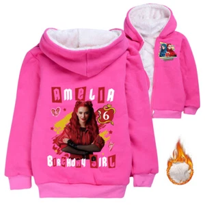 Descendants4 Children aged5-12Zipper Cotton Jacket Pure Cotton Coral Velvet Coat - Picture 1 of 30