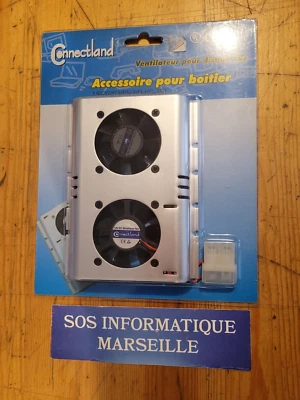 Double Ventilateurs pour Disque Dur CONNECTLAND VEN-HD-HC-350 - Photo 1/4
