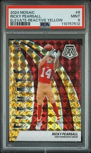 PSA 9 RICKY PEARSALL ELEVATE-REACTIVE YELLOW /89 (RC) 2024 PANINI MOSAIC #8 MINT - Picture 1 of 3