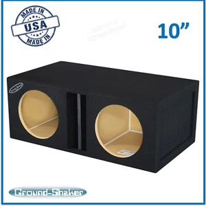 10" Dual Slot Center Ported Vented Sub Box Subwoofer Enclosure Ground Shaker Box - Picture 1 of 11