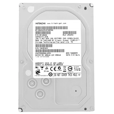 Festplatte Hitachi HUA722020ALA331 2TB 7200Rpm 32MB Sata II 3,5'' Zoll - Bild 1 von 4