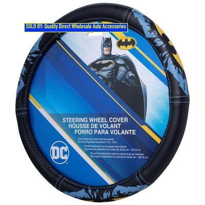  ⭐️⭐️⭐️⭐️⭐️ Warner Bros Batman Shattered Grip Steering Wheel Cover - Imagem 1 de 2