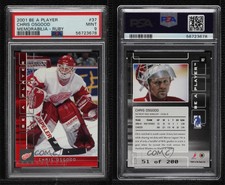 2001-02 ITG Be A Player Memorabilia Ruby /200 Chris Osgood #37 PSA 9 MINT