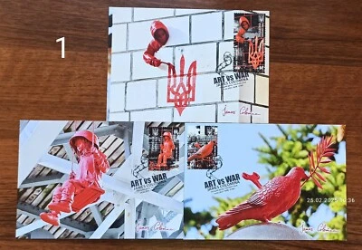 Art Against War - James Colomina - Set of 3 Card - February 24, 2025 Ukraine - Image 1 of 4